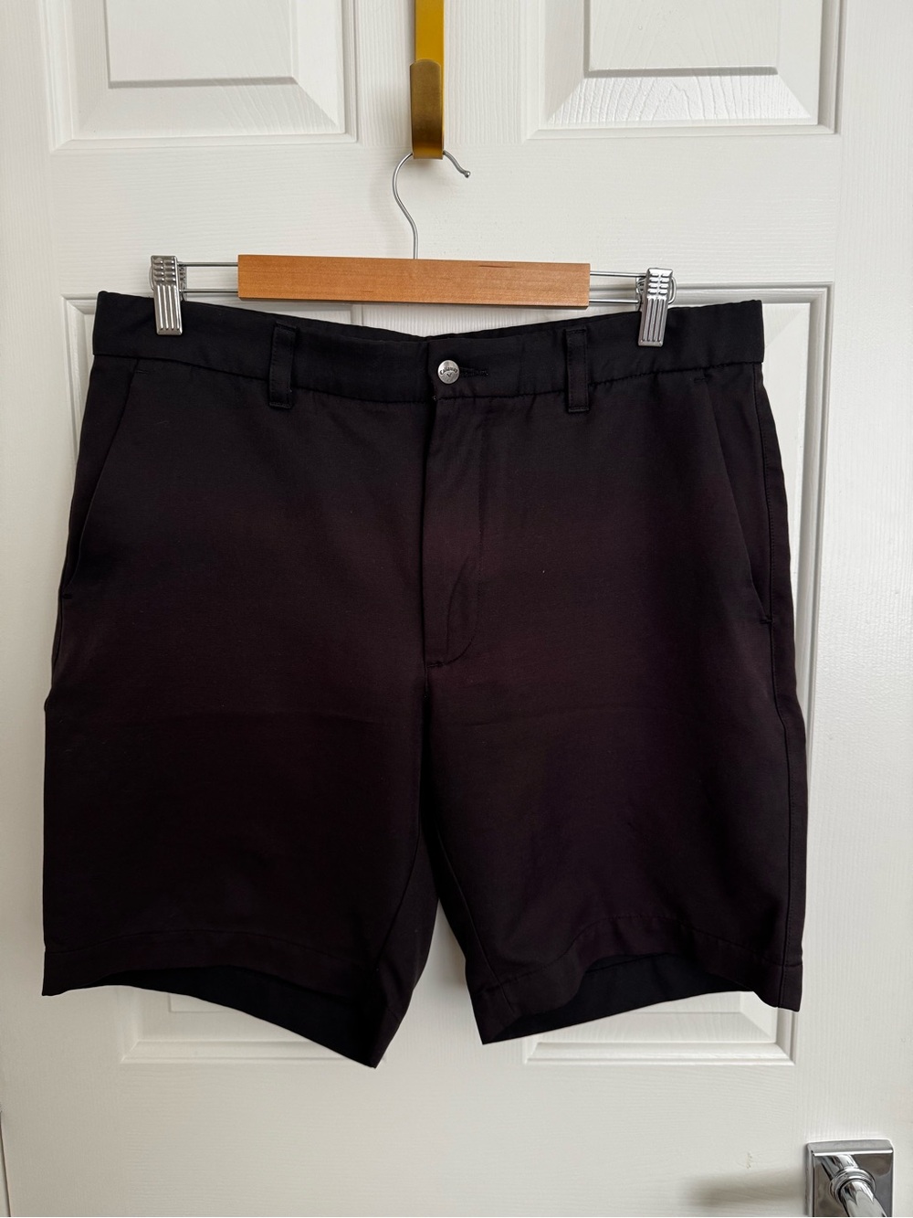 Callaway Black Flat-Front Golf Shorts